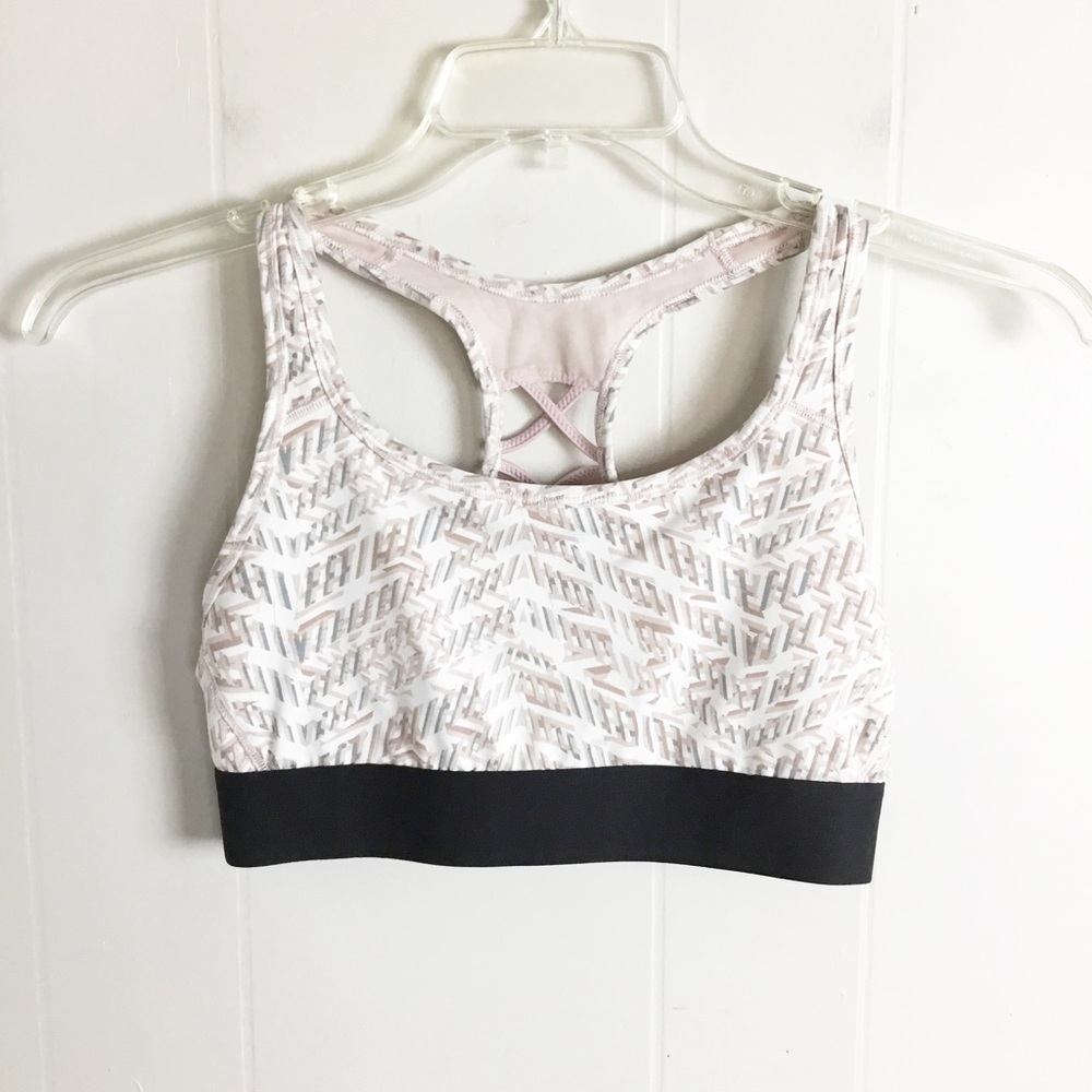 Victoria’s Secret Sports Bra Pink & Black Size M